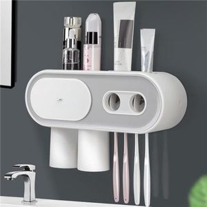 Double Automatic Toothpaste Dispenser Wall Mounted Holder Squeezer Kit